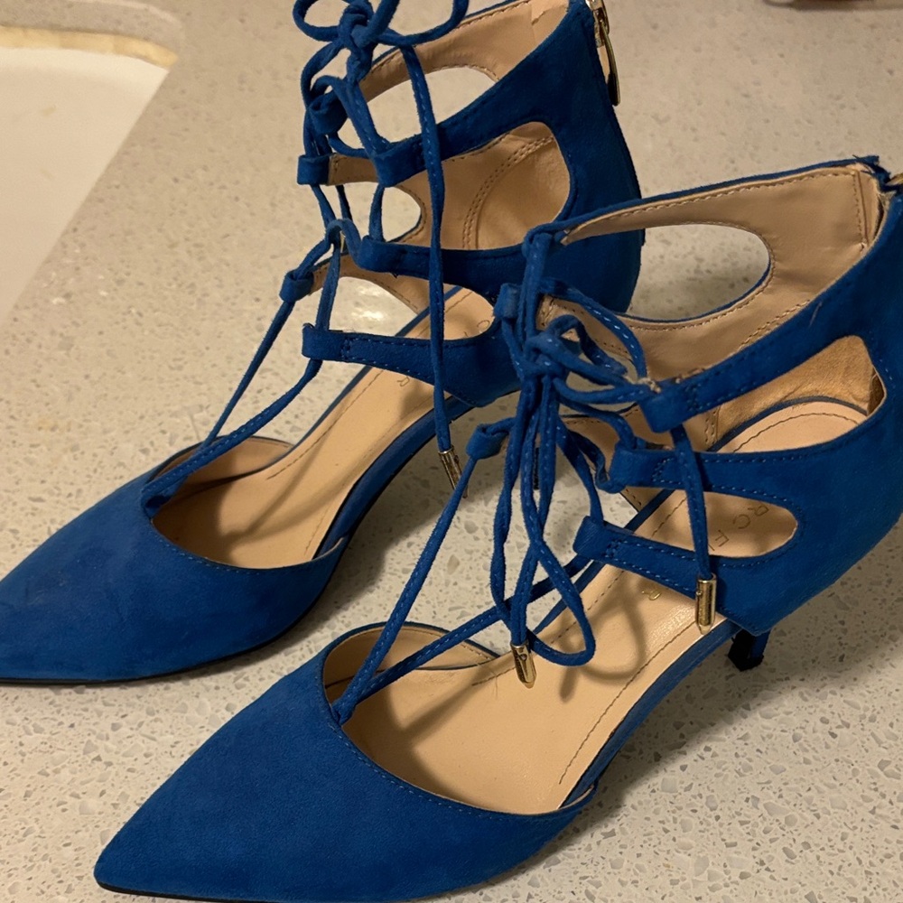 Marc Fisher Royal Blue Strappy Heels